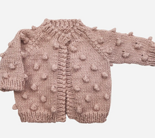 Load image into Gallery viewer, The Blueberry Hill Popcorn Cardigan Blush Baby Sweater
