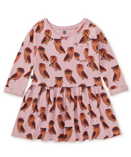 Load image into Gallery viewer, Tea Collection Printed Pocket Play Dress All Knowing Owl