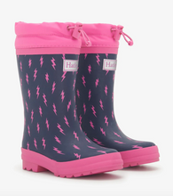 Load image into Gallery viewer, Hatley Mini Lightning Bolts Sherpa Lined Rain Boots