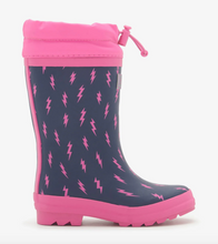 Load image into Gallery viewer, Hatley Mini Lightning Bolts Sherpa Lined Rain Boots