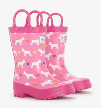 Load image into Gallery viewer, Hatley French Bulldogs Rain Boots Aurora Pink