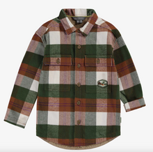 Load image into Gallery viewer, Souris Mini Green And Brown Plaid Shirt In Heavy Flannel