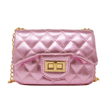 Load image into Gallery viewer, Zomi Gems Metallic Classic Mini Purse – Lilac Quilted Handbag for Kids
