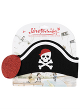 Load image into Gallery viewer, Great Pretenders Pirate Hat Headband with Eyepatch