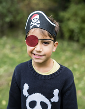 Load image into Gallery viewer, Great Pretenders Pirate Hat Headband with Eyepatch