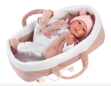 Load image into Gallery viewer, Llorens 16.5" Articulated Crying Newborn Doll Opal with Carrycot