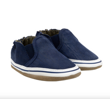 Load image into Gallery viewer, Robeez Liam Basic Soft Soles Navy