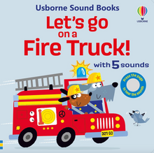 Load image into Gallery viewer, Let's Go On a Fire Truck! Usborne Sounds Board Book