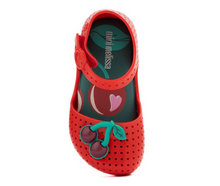 Load image into Gallery viewer, Mini Melissa Furadinha Pop Jelly Flat Baby Red/Green