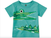 Load image into Gallery viewer, Tea Collection Baby Caiman Graphic Tee Patina