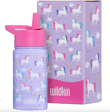 Load image into Gallery viewer, Wildkin Unicorn 14 oz Stainless Steel Water Bottle