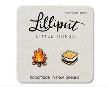 Load image into Gallery viewer, Lilliput Little Things Campfire and Smores Earrings