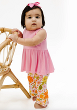 Load image into Gallery viewer, Angel Dear Boho Beachy Floral Tank Peplum Top + Baby Bells