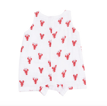 Load image into Gallery viewer, Angel Dear Lobster Muslin Sleeveless Shortie Romper