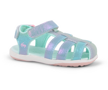 Load image into Gallery viewer, See Kai Run Paley II Silver Rainbows Size 9 Toddler