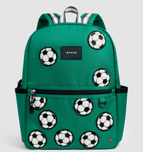 Load image into Gallery viewer, State Bags Kane Backpack Fuzzy Soccer Balls Green Nylon