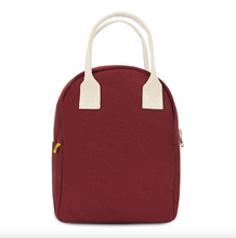 Load image into Gallery viewer, Fluf Zipper Lunch Bag Vintage Burgundy