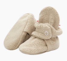 Load image into Gallery viewer, Zutano Cozie Fleece Bootie Khaki Size 6 Size