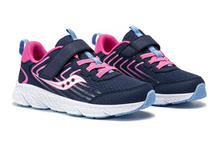 Load image into Gallery viewer, Saucony Wind 3.0 A/C Kids Sneakers – Navy/Pink