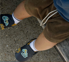 Load image into Gallery viewer, Robeez Build Your Dreams Soft Soles Navy