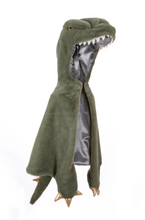 Load image into Gallery viewer, Great Pretenders Green T-Rex Cuddle Cape