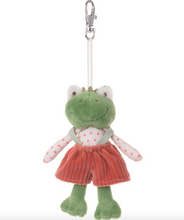 Load image into Gallery viewer, Bukowski Bear Prince Charm Frog Plush Keychain Patchwork Pants
