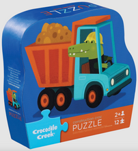 Load image into Gallery viewer, Crocodile Creek Construction Croc Puzzle 12 Piece