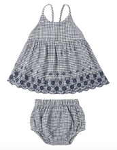 Load image into Gallery viewer, Rylee + Cru Zenni Set Marine Gingham