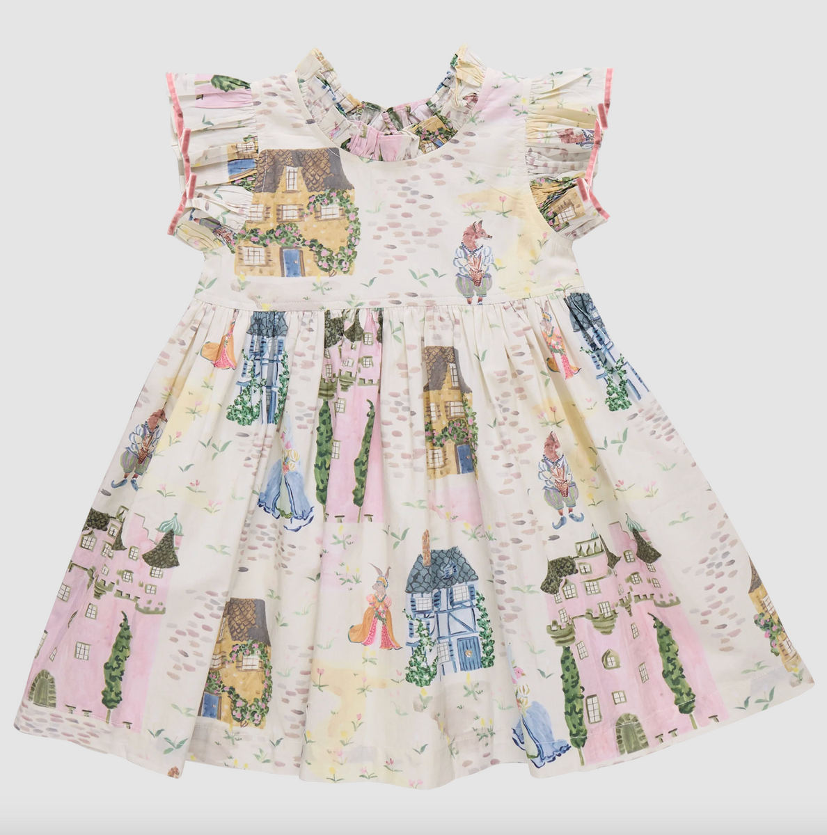girls' pink chicken dress Pink Chicken Girls Autumn Dress