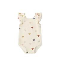 Load image into Gallery viewer, Quincy Mae Scoop Back One-Piece Swimsuit Confetti Hearts