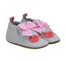 Load image into Gallery viewer, Robeez Cherry Cute Soft Soles Grey