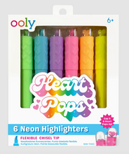 Load image into Gallery viewer, Ooly Heart Pops 6 Neon Highlighters