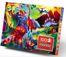 Load image into Gallery viewer, Crocodile Creek Holographic Dinosaur World Puzzle 100 Pieces