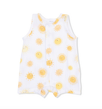 Load image into Gallery viewer, Angel Dear Sleeveless Shortie Romper Happy Suns