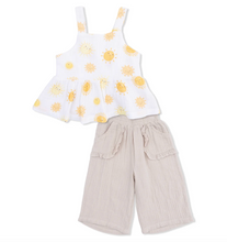 Load image into Gallery viewer, Angel Dear Peplum Tank with Wide Leg Pant Happy Suns