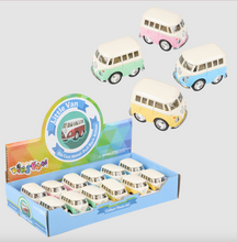 Load image into Gallery viewer, Volkswagen Mini Bus Pull Back Toy – 2" Die-Cast Pastel Vehicle