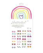 Laden Sie das Bild in den Galerie-Viewer, Great Pretenders Rainbow Love Sticker Earrings