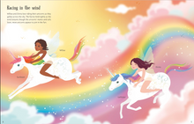 Load image into Gallery viewer, Usborne Sticker Dolly Dressing Rainbow Unicorns Book
