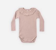 Load image into Gallery viewer, Rylee + Cru Collar Bodysuit Rosewood