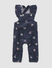 Load image into Gallery viewer, Tea Collection Ruffle Baby Overalls, Midnight Posy