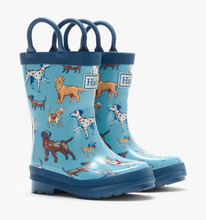 Load image into Gallery viewer, Hatley Blue Little Pups Rain Boots