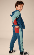 Load image into Gallery viewer, Tea Collection Colorblock Stripe Out Joggers Bedford Blue