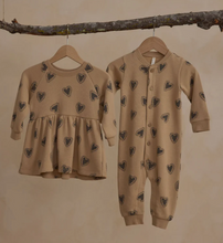 Load image into Gallery viewer, Rylee + Cru Button Down Jumpsuit Hearts Sand
