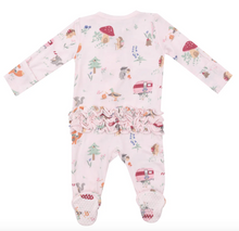 Load image into Gallery viewer, Angel Dear 2 Way Zipper Ruffle Back Footie Cute Animal Campers