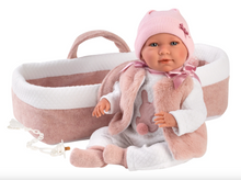 Load image into Gallery viewer, Llorens 16.5" Articulated Crying Newborn Doll Opal with Carrycot