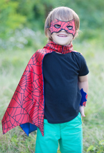 Load image into Gallery viewer, Great Pretenders Spider Cape Set With Mask And Cuffs Size 3-4