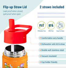 Load image into Gallery viewer, Wildkin Under Construction 14 oz Stainless Steel Water Bottle