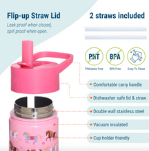 Load image into Gallery viewer, Wildkin Horses 14 oz Stainless Steel Water Bottle