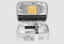 Load image into Gallery viewer, State Bags Metallic Rodgers Lunch Box Pink/Silver