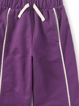 Load image into Gallery viewer, Tea Collection Lace Trim Track Pants Regal Purple